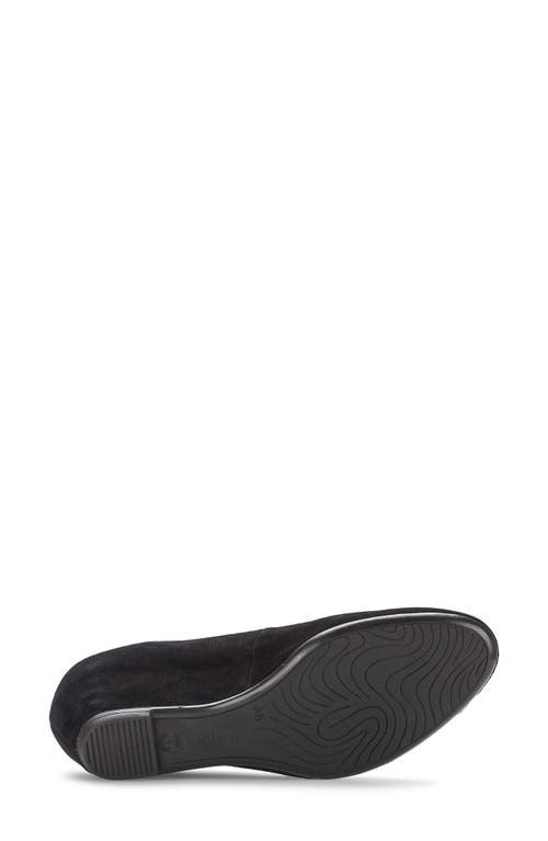 Gabor Suede Wedge Pump In Black