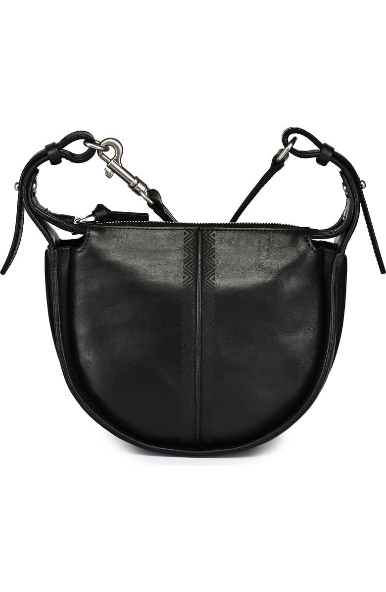 OLD TREND Dahlia Genuine Leather Compact Structured Crossbody, Main, color, Black