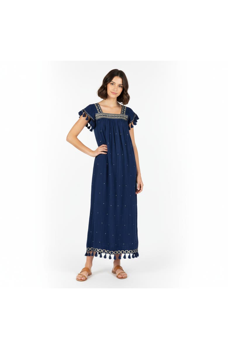 Mer St. Barth Maxi Sandrine Womens Dress, Alternate, color, Blue