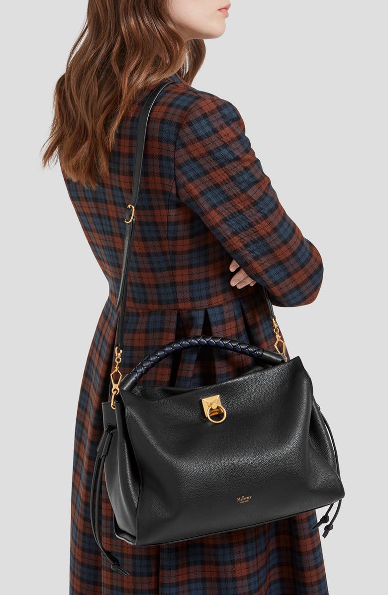 Mulberry Iris Leather Top Handle Bag, Alternate, color,