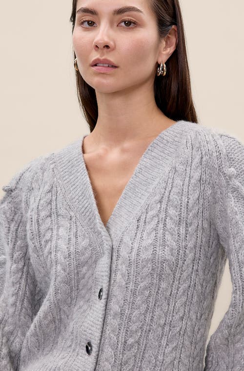 Rebecca Taylor Petra Cardigan In Gray
