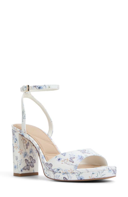 Aldo Women's Gracious Two-piece Block-heel Dress Sandals In White Multi