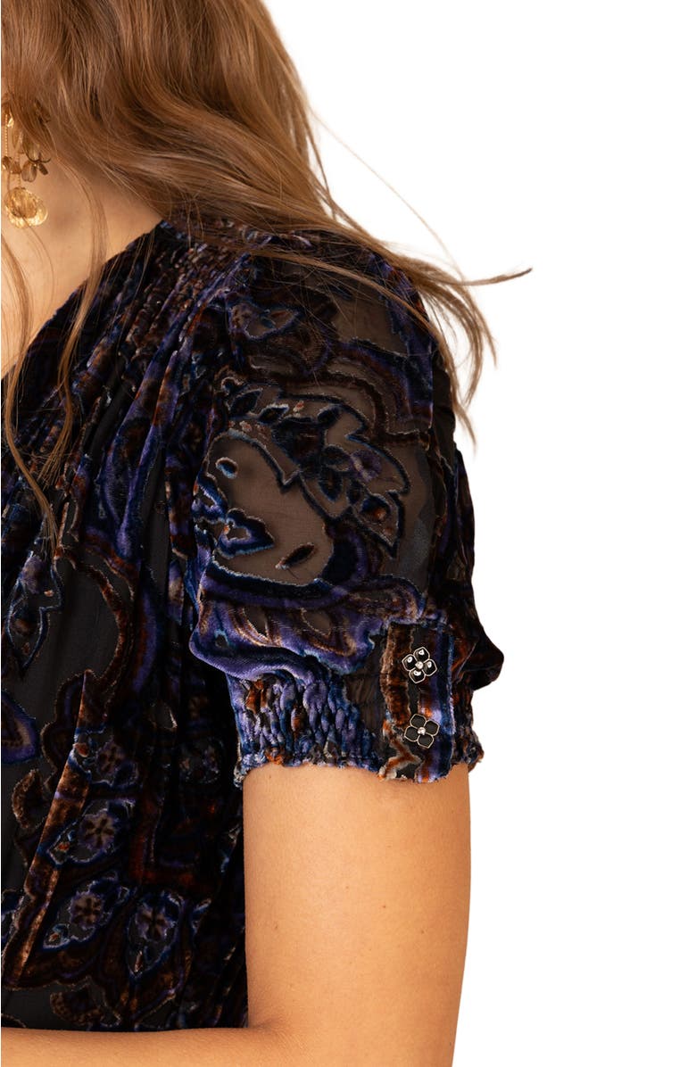 Hale Bob Paisleigh Velvet Dress, Alternate, color, 