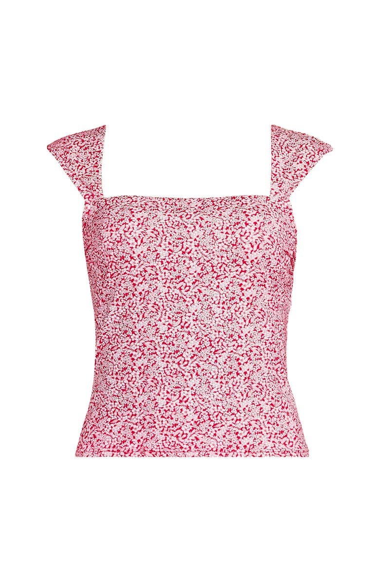 Lands' End D-Cup Square Neck Underwire Tankini Top, Alternate, color, 