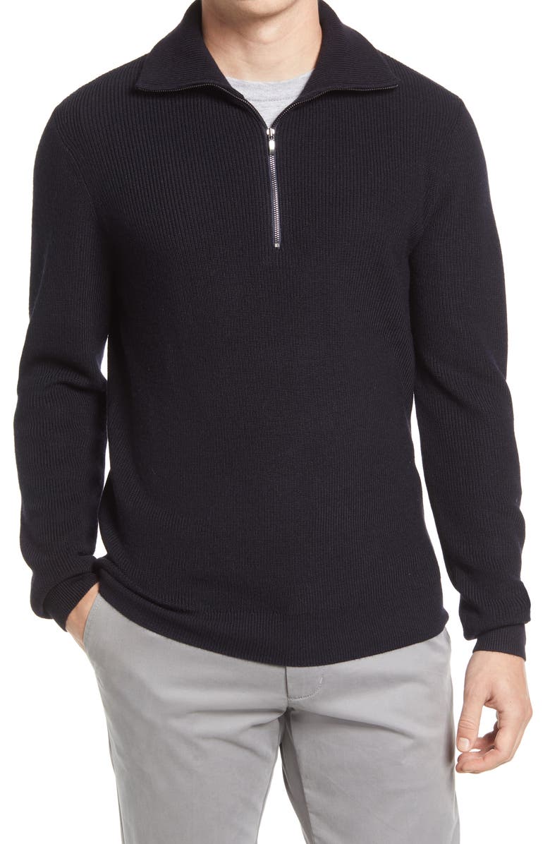 Nordstrom Men's Shop Quarter Zip Sweater, Main, color,
