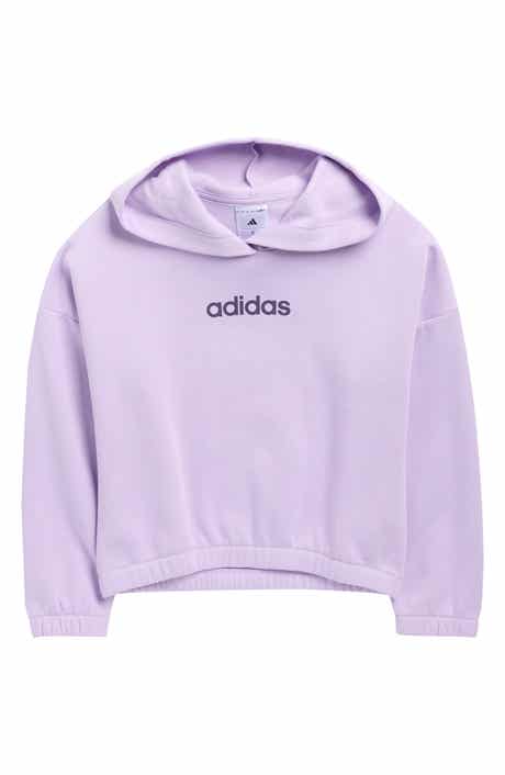 adidas Kids' Elastic Hem Logo Fleece Hoodie