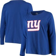 FANATICS Women's Fanatics Branded Royal New York Giants Plus Size Primary Logo Long Sleeve T-Shirt
