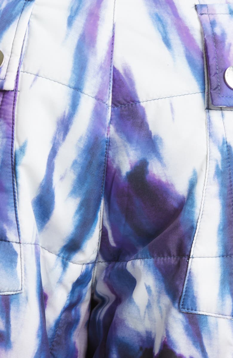 AMIRI Tie Dye Quilted Nylon Flare Leg Cargo Pants, Alternate, color, 