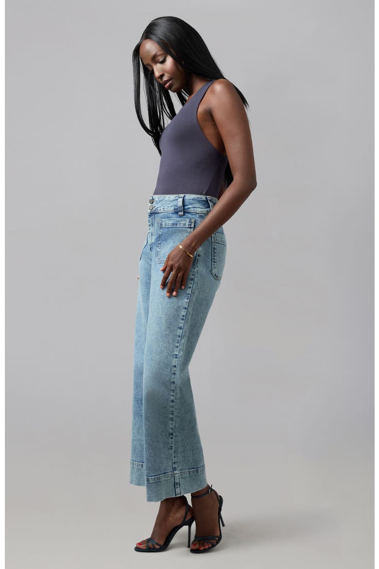 Colette High Rise Wide Leg Jeans, Alternate, color, Morning Day Light