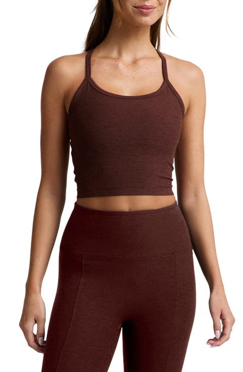 Space Dye Slim Racerback Crop Tank