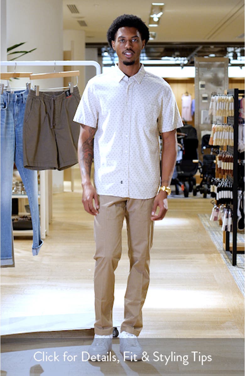 Carson Short Sleeve Stretch Linen Blend Button-Up Shirt, sales video thumbnail