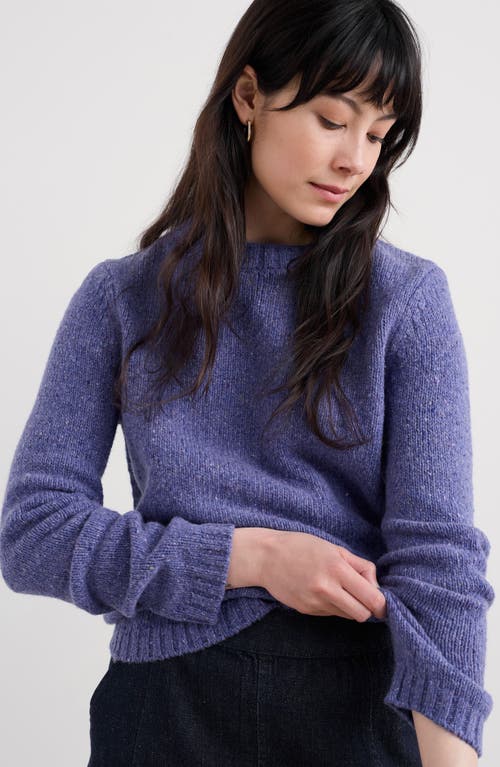 Seasalt Cornwall Dawson Pick Merino Wool Blend Crewneck Sweater In Purple