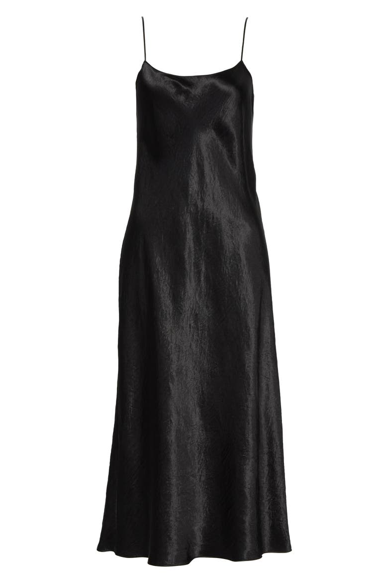 Satin Midi Slipdress, Alternate, color, 001BLK-BLACK