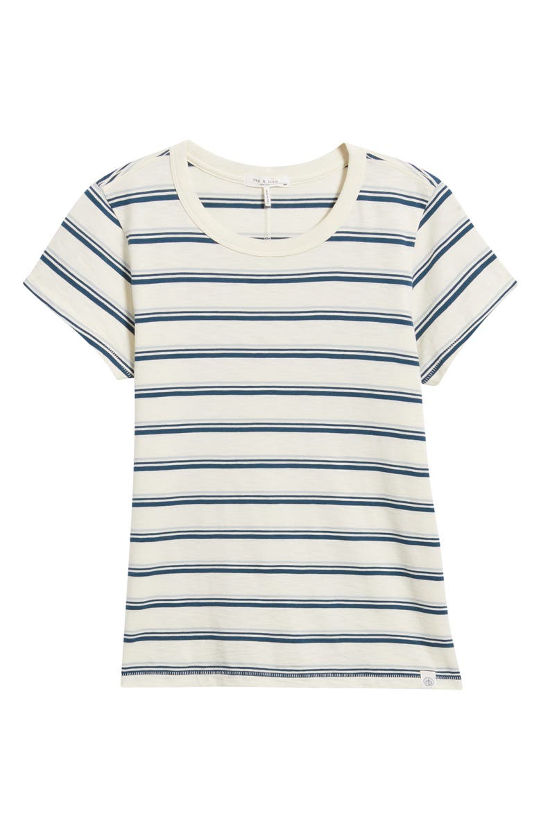 rag & bone The Slub Stripe T-Shirt, Alternate, color, Ivblm
