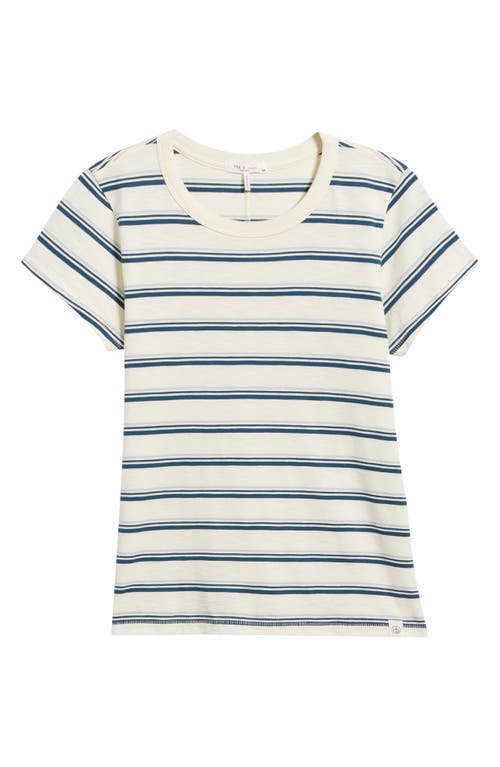 Rag & Bone The Slub Stripe T-shirt In Neutral