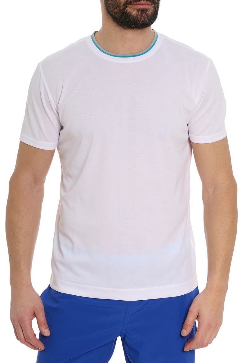 Pickle Passion Performance Ringer T-Shirt, Main, color, WHITE