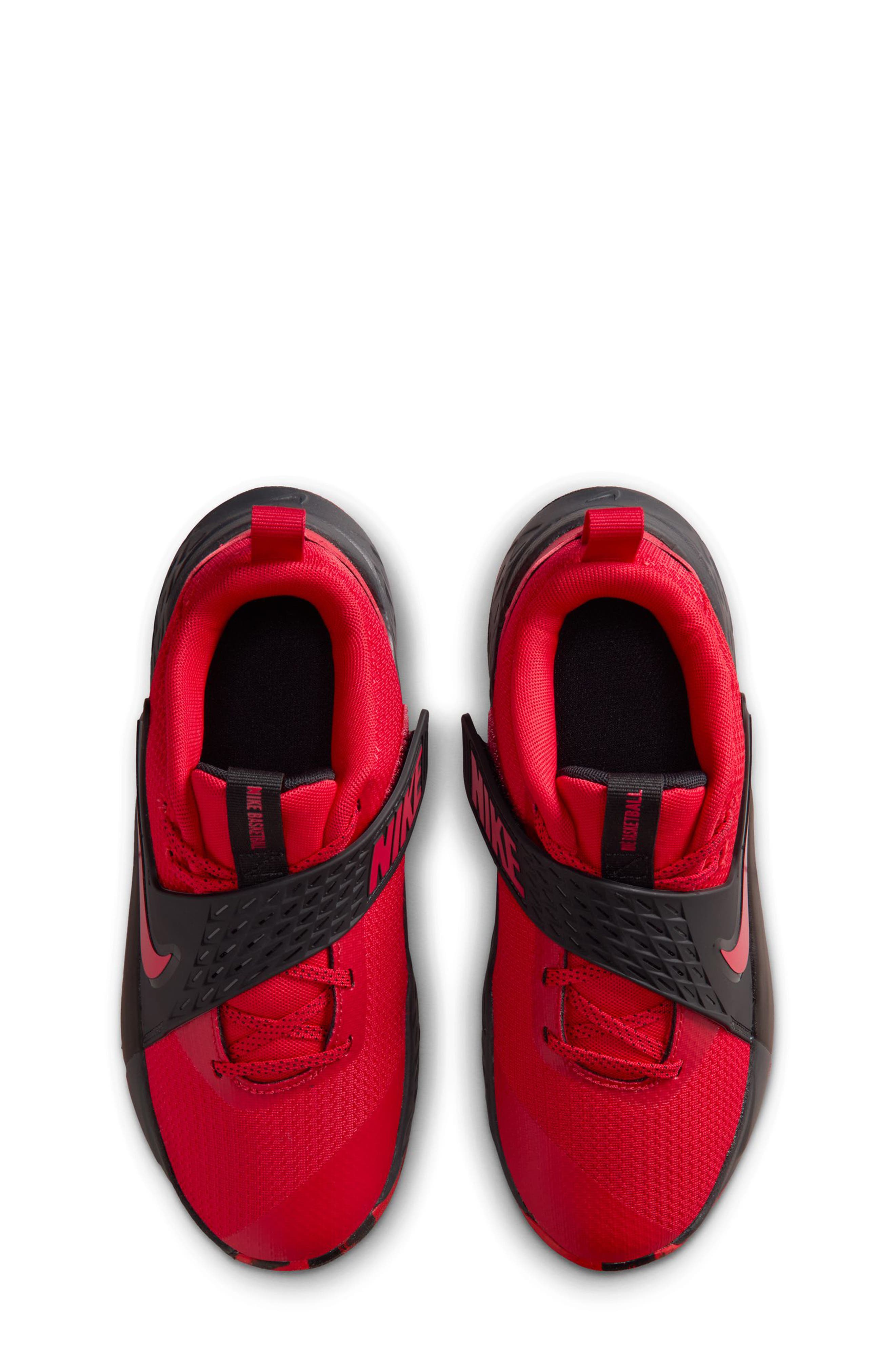 Nike Kids' Team Hustle D 12 Basketball Shoe, Alternate, color, Red/ University Red/ Black