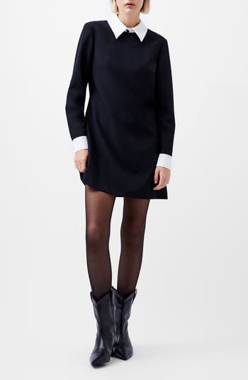 Echo Collared Long Sleeve Shift Dress