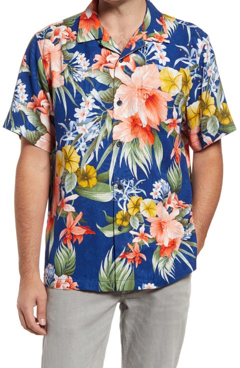 Canopy Kaleidoscope Silk Button-Up Shirt