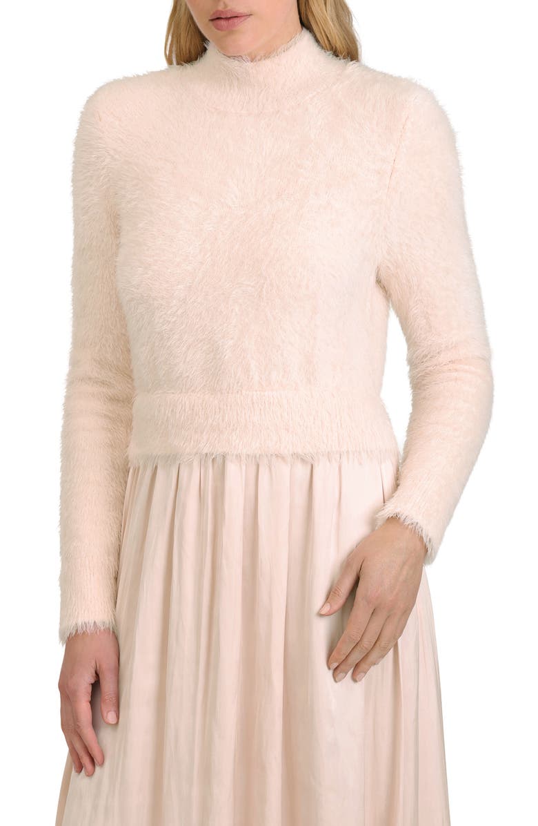 Long Sleeve Mixed Media Maxi Dress