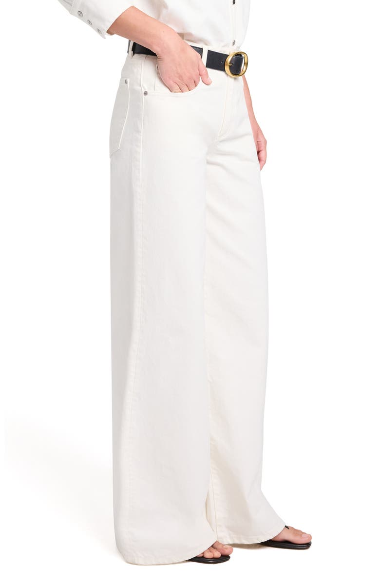 Tiny Dancer Mid Rise Wide Leg Jeans, Alternate, color, WHITE