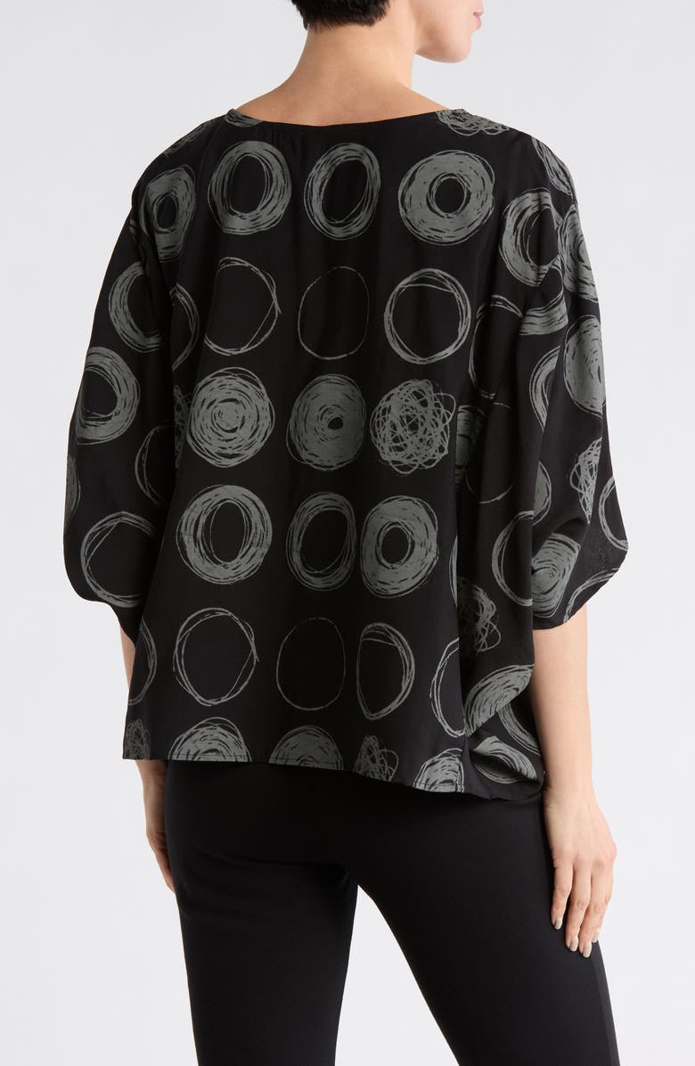 PATRIZIA LUCA Scribble Dot Top, Alternate, color, Black