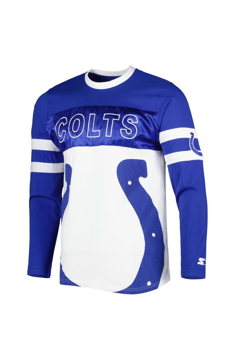STARTER Men's Starter Royal/White Indianapolis Colts Halftime Long Sleeve T-Shirt, Alternate, color, Royal