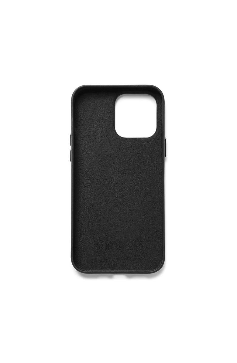 MUJJO Full Leather Wallet Case for iPhone 14 Pro Max, Alternate, color, Black