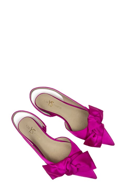 Violet Pointed Toe Slingback Flat (Women)