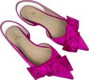 Yosi Samra Violet Pointed Toe Slingback Flat