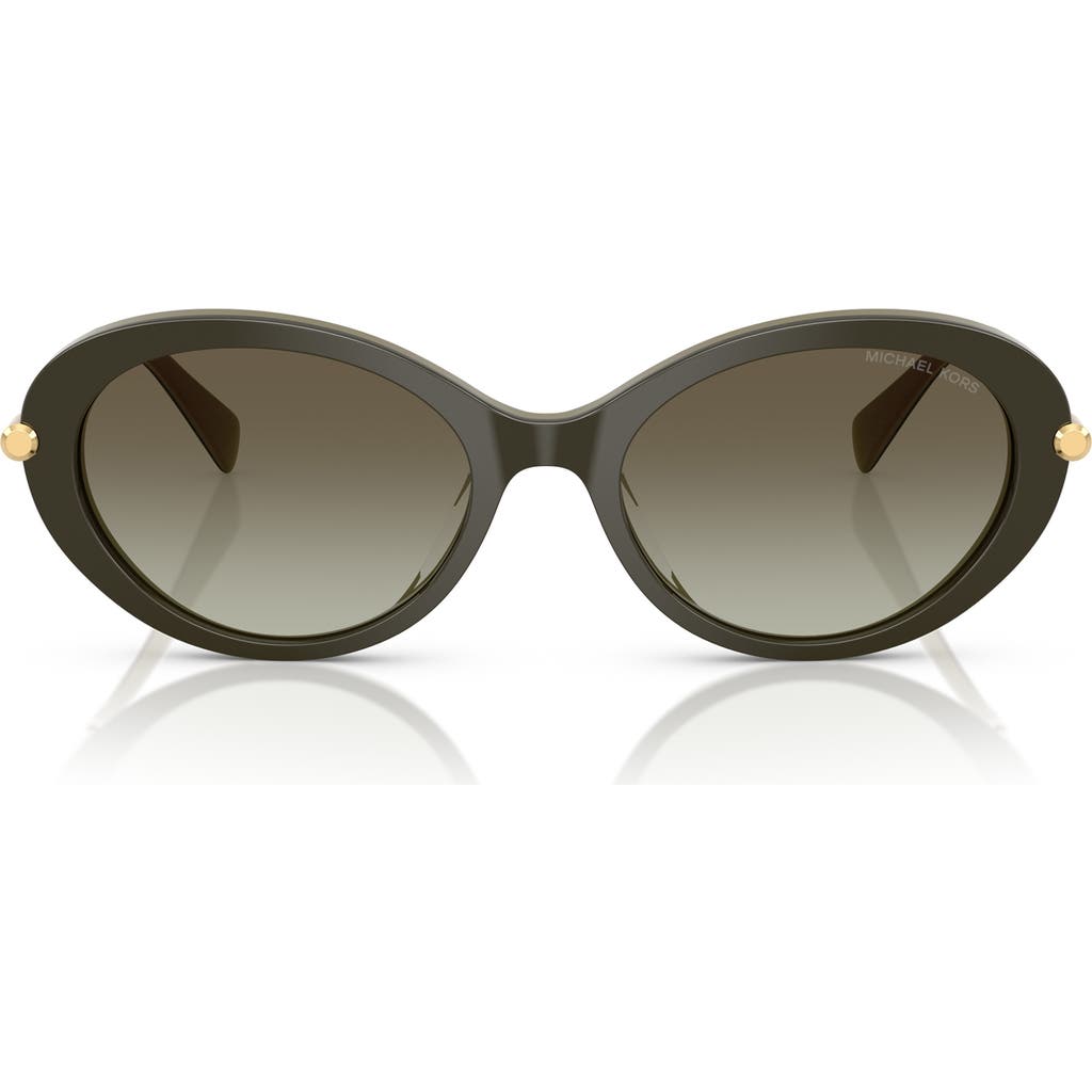 Michael Kors Womens Mk2245u Rockaway Round-frame Acetate Sunglasses Black