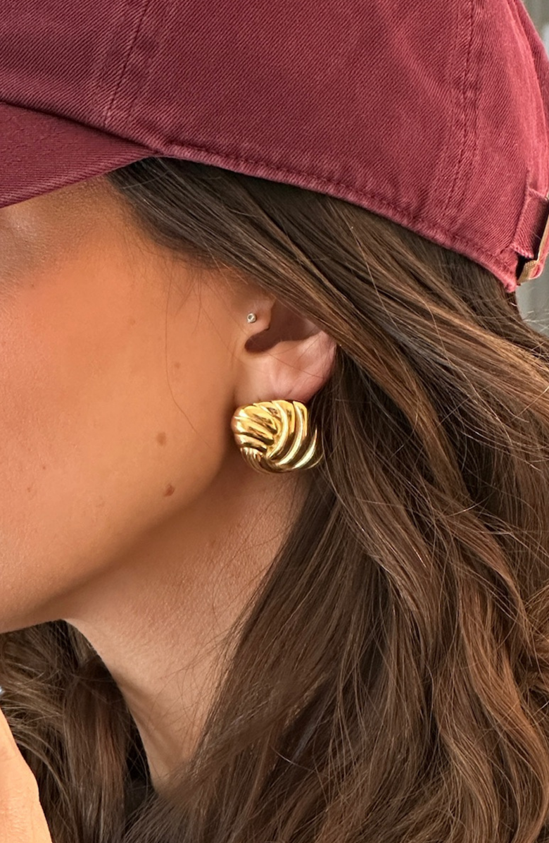 CUFFED BY NANO Lexy Double Link Earrings, Alternate, color, Gold