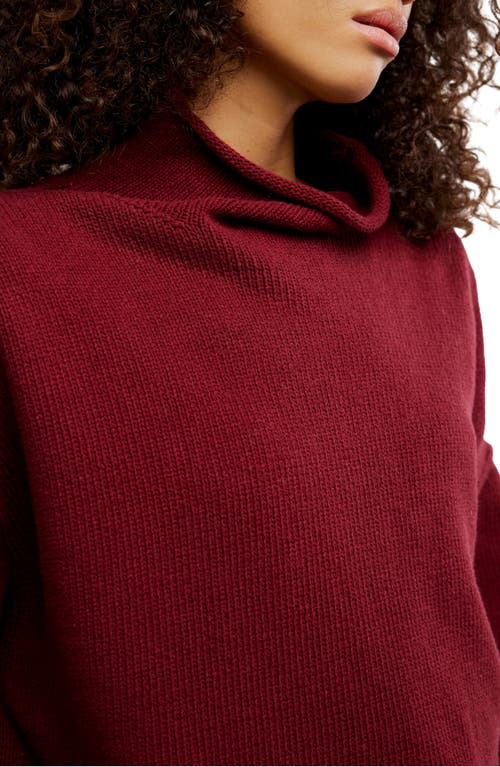 Free People Wtf Torres Roll Neck Sweater In Red