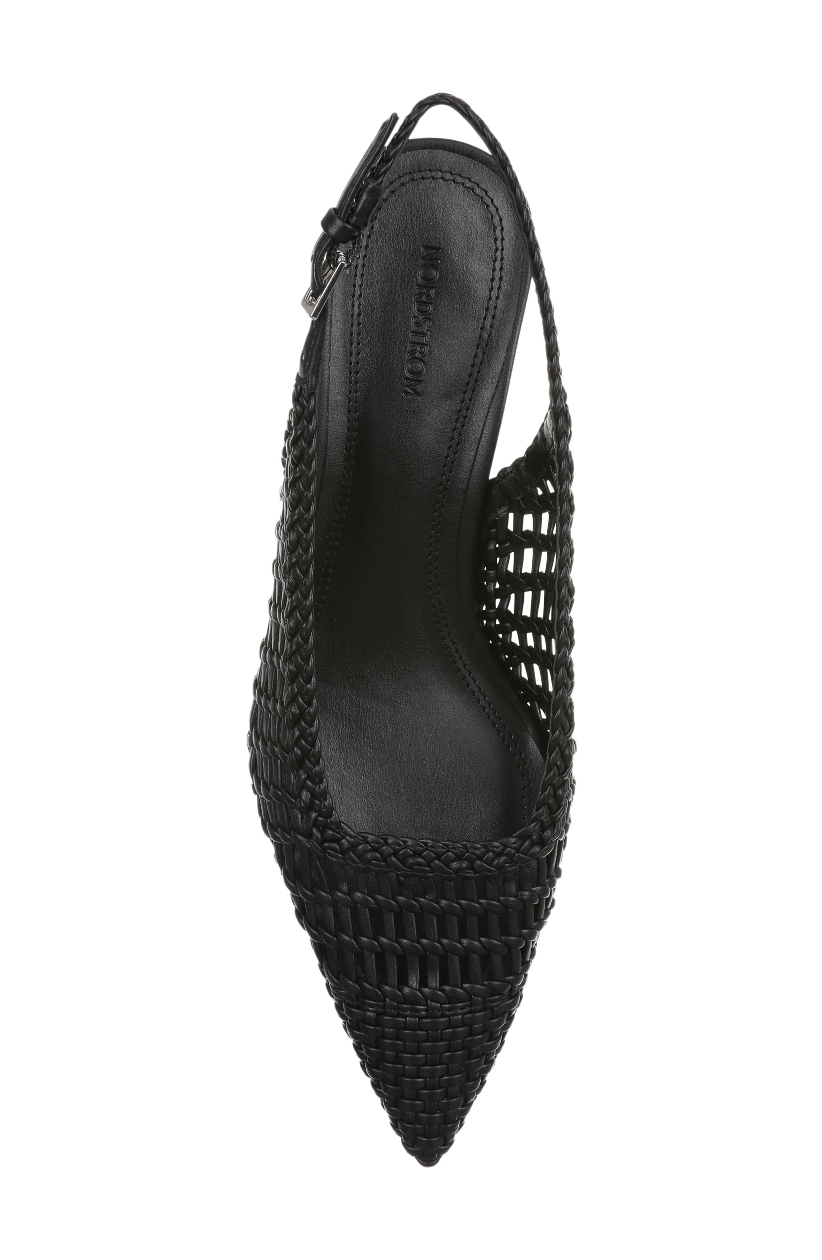 Nordstrom Quintessential Slingback Heel Pump, Alternate, color, Black Woven