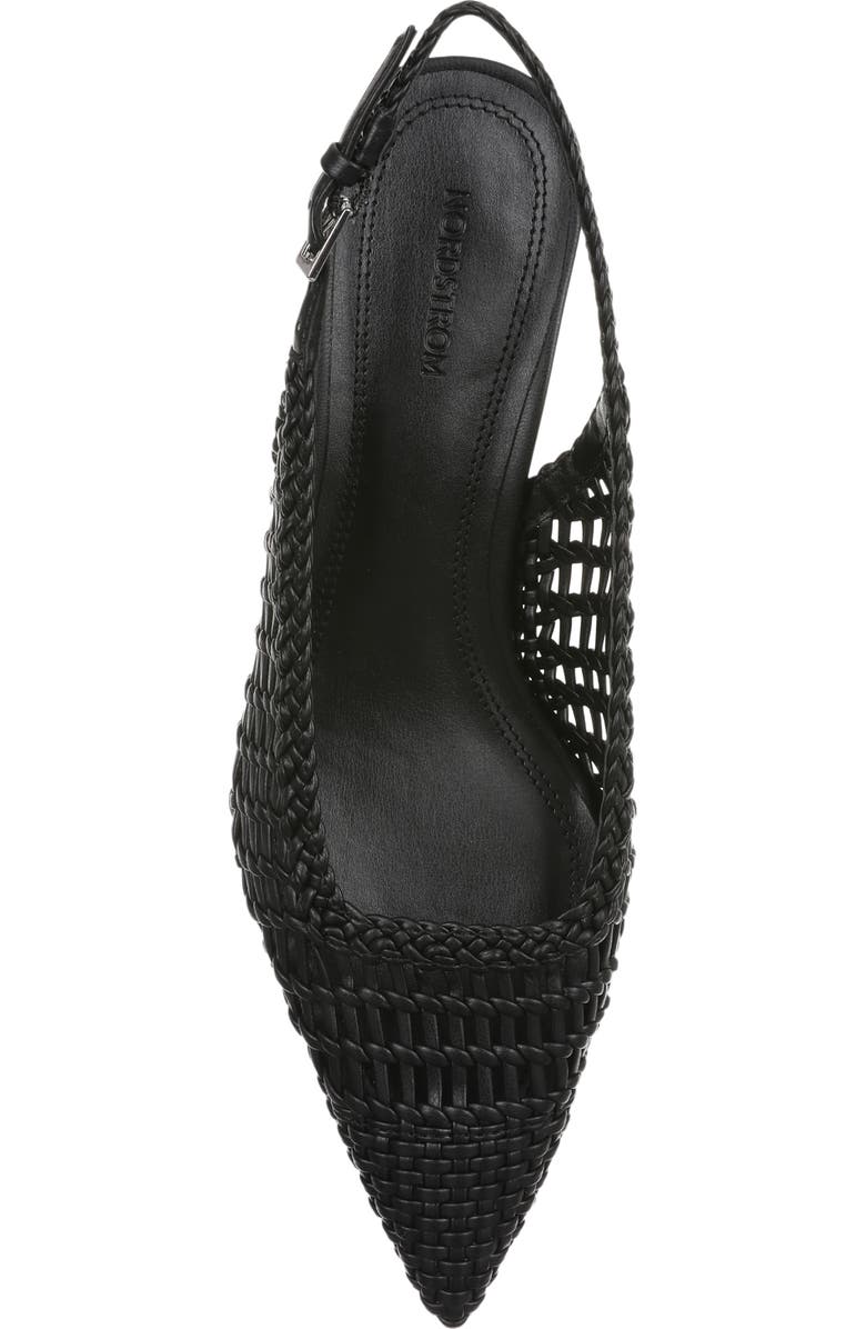 Nordstrom Quintessential Slingback Heel Pump, Alternate, color, Black Woven