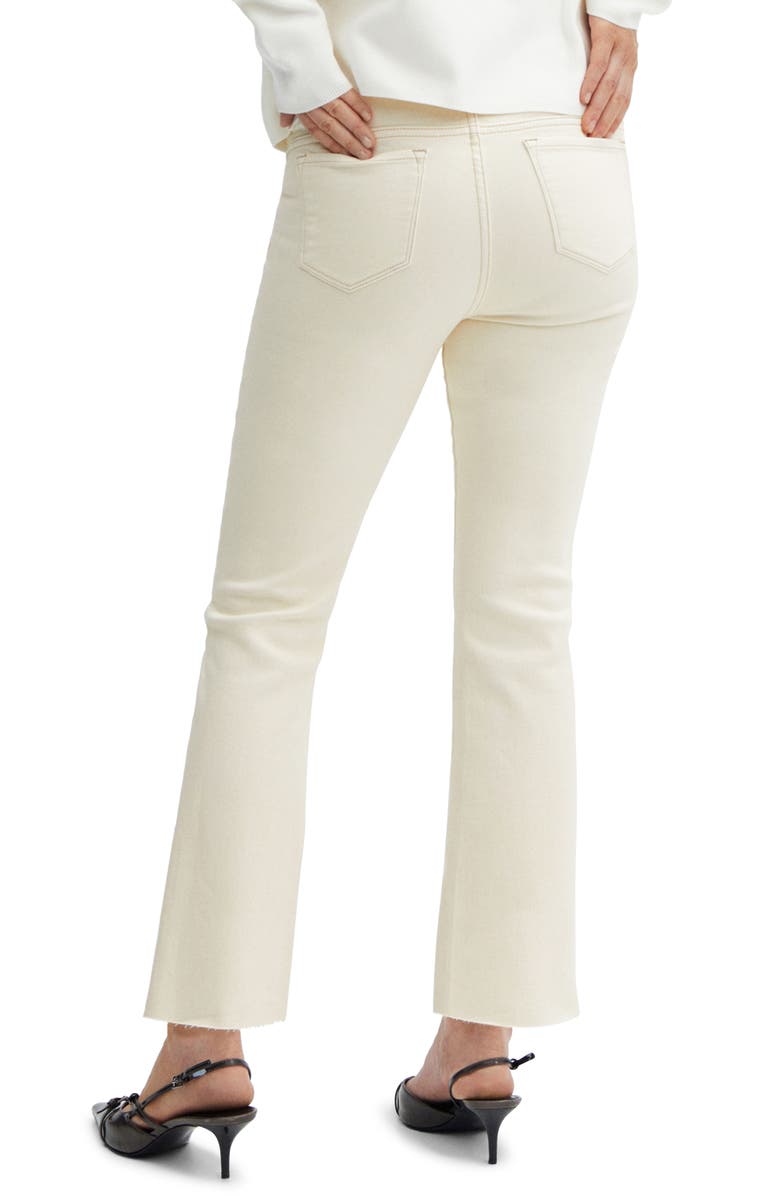 MANGO Fray Crop Flare Maternity Jeans, Alternate, color, 