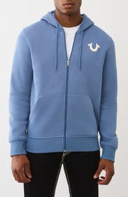 True Religion Stitched Logo Zip Hoodie