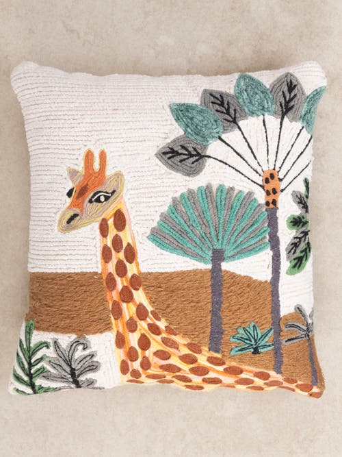 Gauri Kohli Giraffe Throw Pillow Cover In Multi