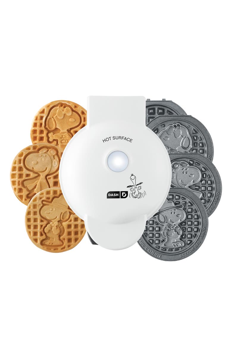 Dash Peanuts Snoopy MultiMaker Mini Waffle Maker, Alternate, color, White