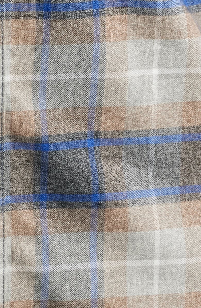 James Campbell Capella Trim Fit Plaid Cotton Button-Up Shirt, Alternate, color, Coal