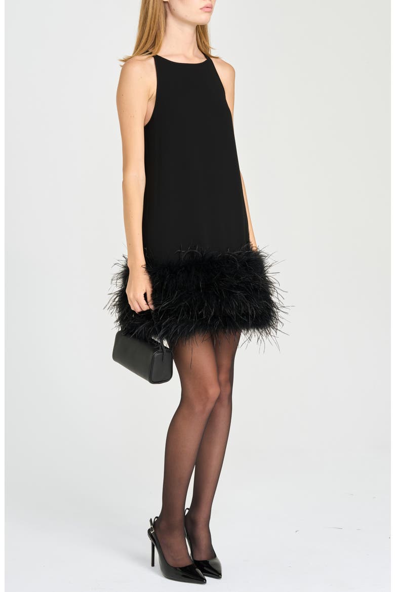 x Rose Lola Lucille Minidress, Alternate, color, BLACK