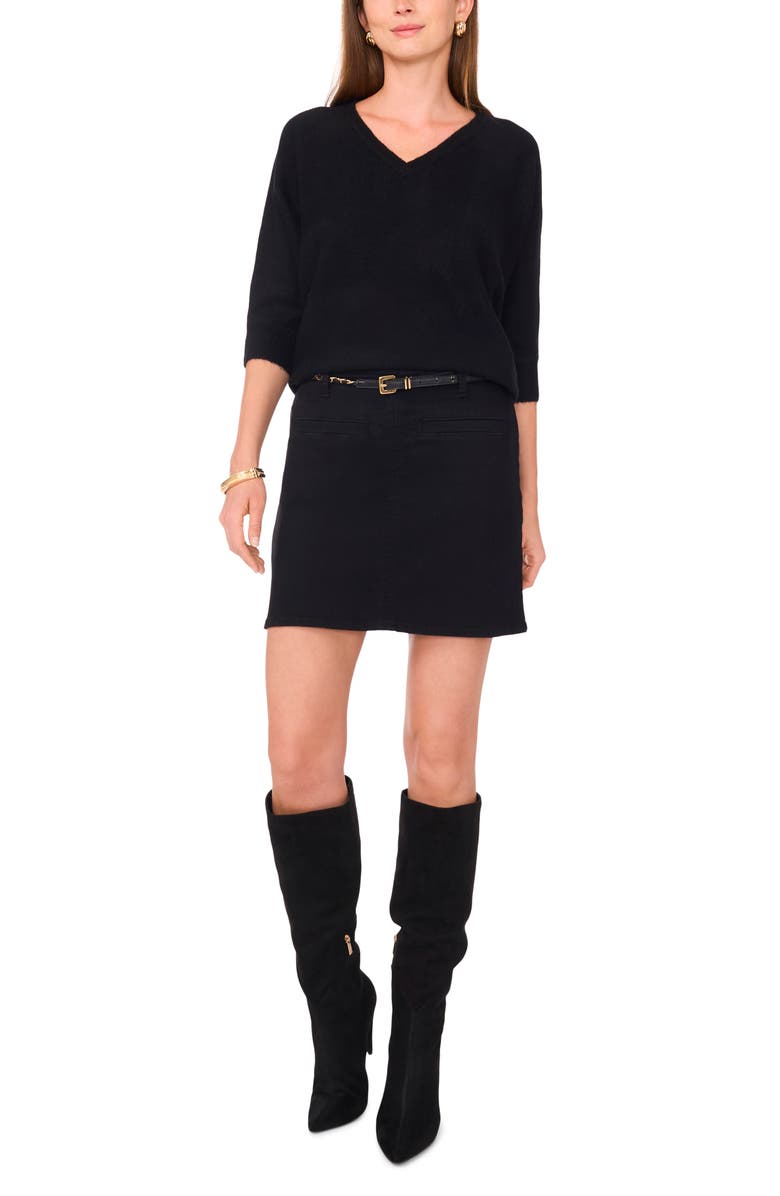 Vince Camuto Dolman Sleeve Sweater, Alternate, color, Rich Black