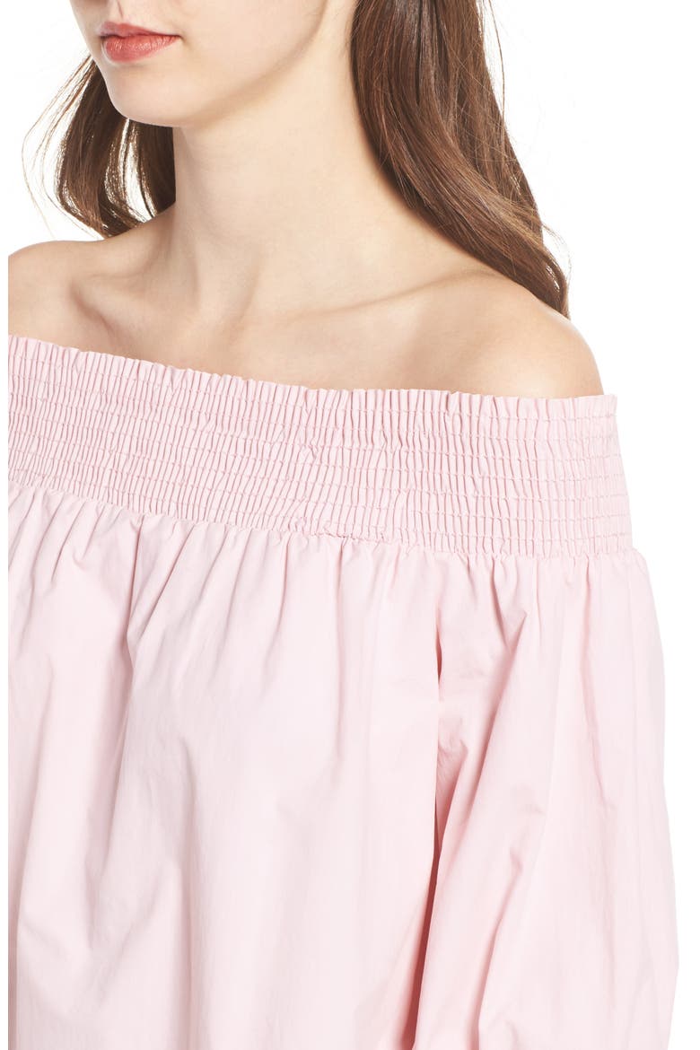 Bow Off-the-Shoulder Top, Alternate, color, BLUSH