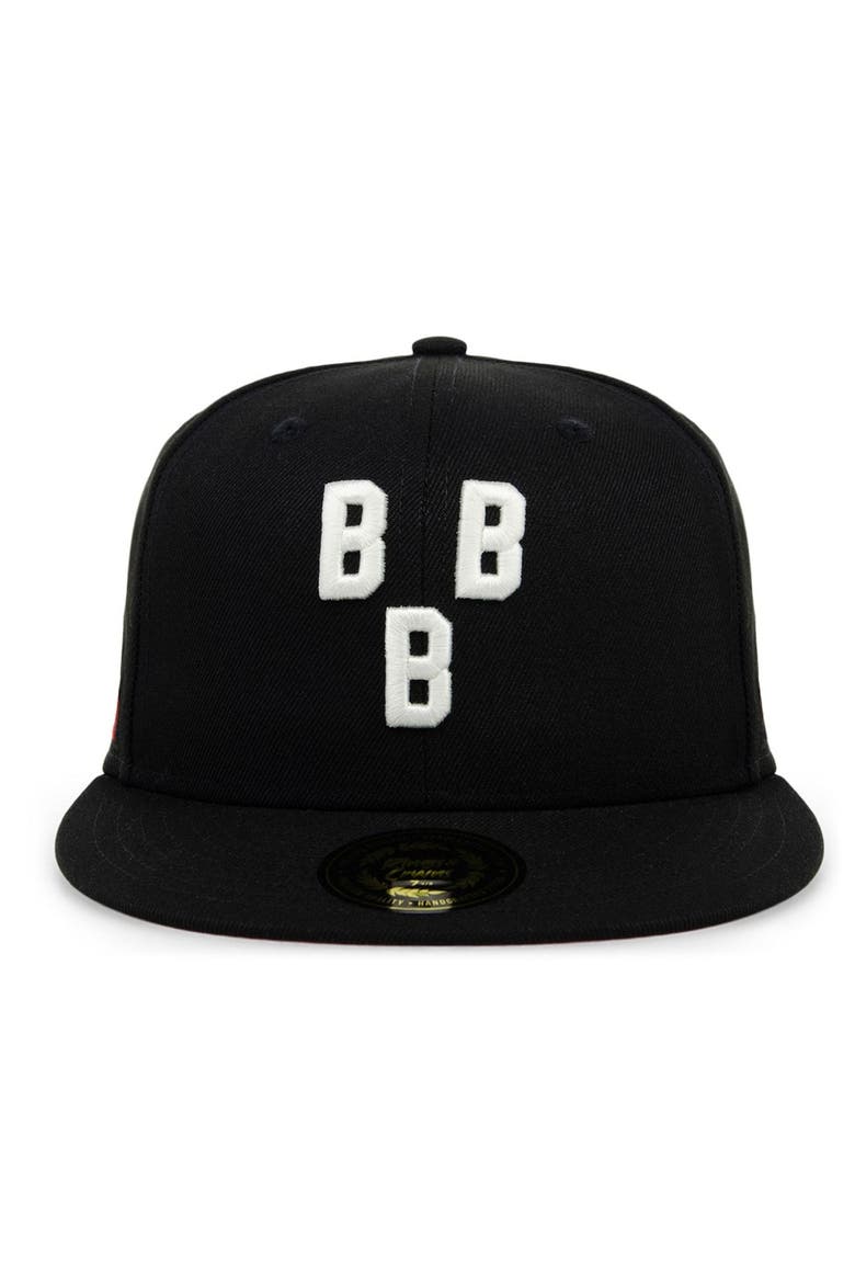 Men's Rings & Crwns Black Birmingham Black Barons Team Fitted Hat, Alternate, color, Black
