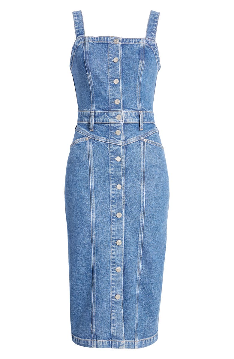 Rails Malibu Denim Midi Dress, Alternate, color, Mazarine