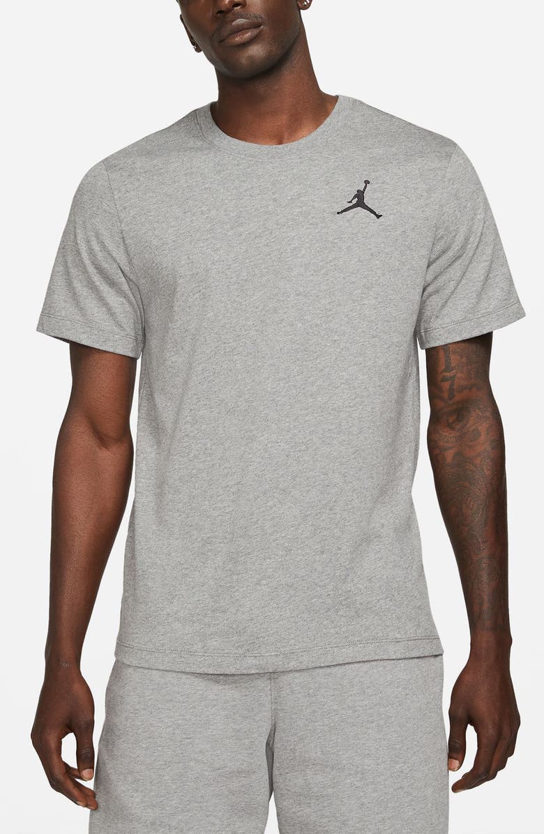 Jordan Jumpman Embroidered T-Shirt, Main, color, Carbon Heather/ Black