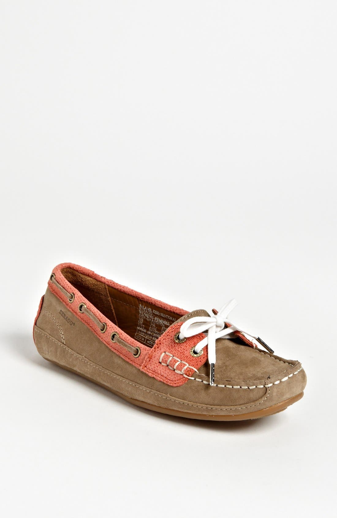 'Bala' Boat Shoe, Main, color, MILKSHAKE/ CORAL