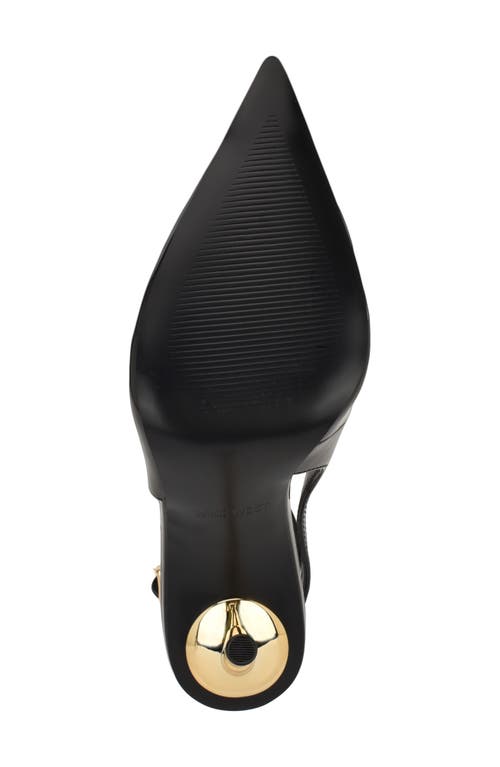 Shop Nine West Monroh Pointed Cap Toe Pump In Black