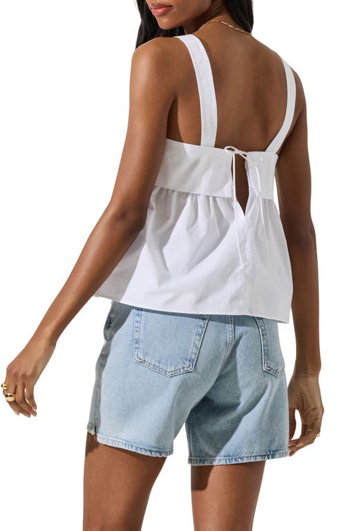 Astr The Label Cotton Babydoll Tank In White