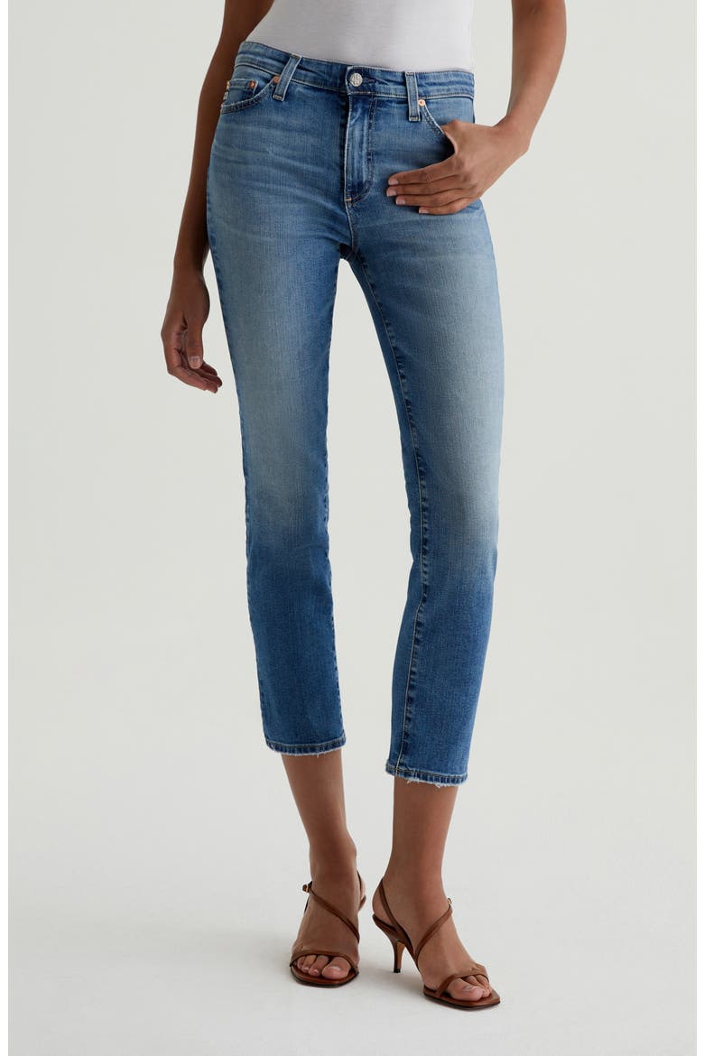 Mari Mid Rise Ankle Slim Straight Leg Jeans, Main, color, 13 YEARS REIGN